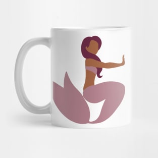 Mermaid with Red Hair and a Pink Tail Mug